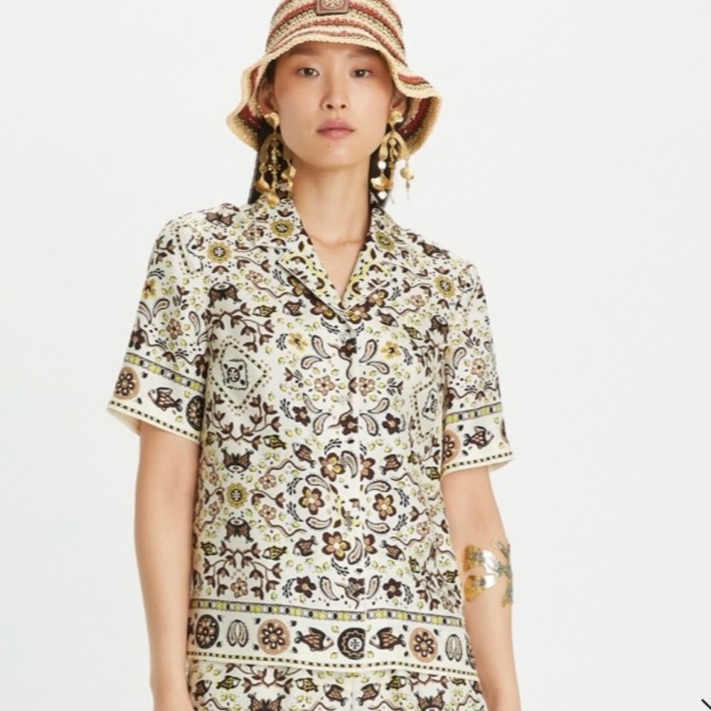Tory Burch Pisces Silk Blouse EUC